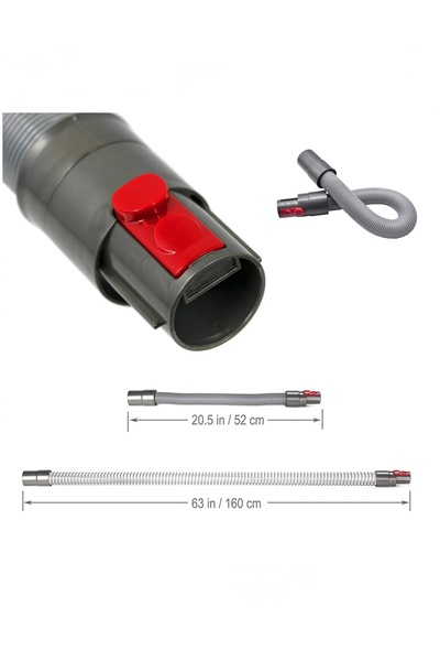 Rovexa Dyson Flexible Hose - 150cm Extendable Narrow Space Cleaning Tool - Co...