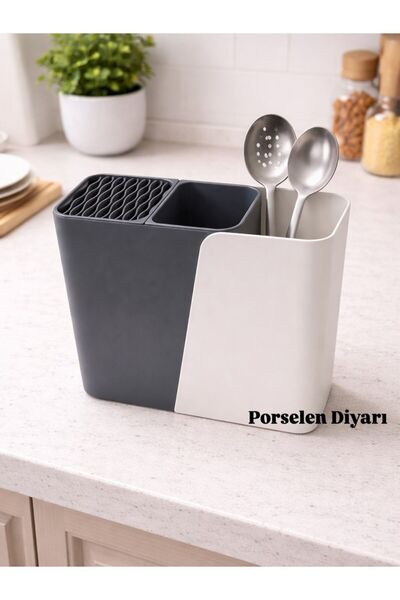 Porselen Diyarı Suport pentru tacâmuri cu 3 compartimente - Organizator multi...