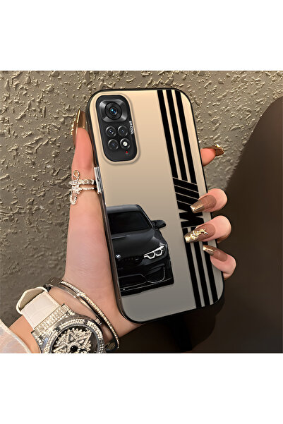 Hontinga Redmi Note 11S ile Uyumlu Anti Düşme İnce Sert Kılıfı BMW Desenli