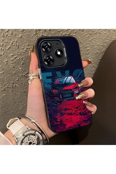 Hontinga Classic Car Pattern Anti-Fall Slim Hard Case Compatible with Tecno S...
