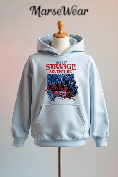 Vordevia Strange Adventure Printed Cotton 3 Thread O Oversized K Hooded Sweat...