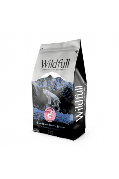 Wildfull Hrană uscată pentru pisici - Păr și piele - Somon - 10 kg