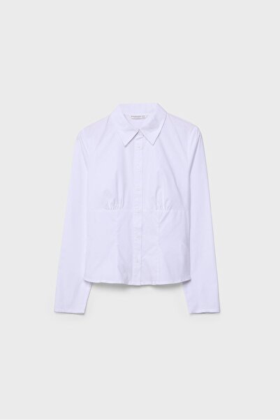 Stradivarius Fitted shirt with underbust seam