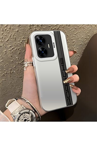 Hontinga حافظة صلبة رفيعة مضادة للسقوط بنمط شارة السيارة متوافقة مع هاتف Real...