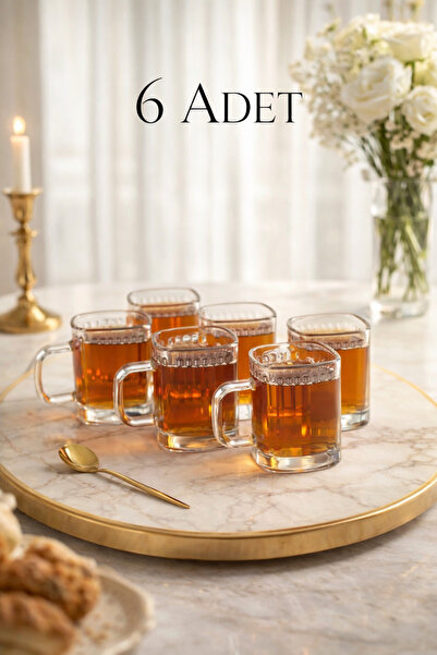 clasavm 6’lı Verra Mini Kulplu Cam Bardak Seti – Kalın Camlı ve Dayanıklı Cam...