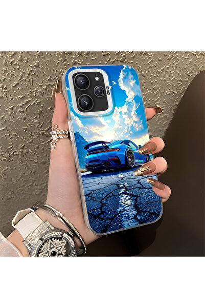 Hontinga غطاء حماية نحيف وصلب مضاد للسقوط بنمط سيارة رياضية متوافق مع هاتف Re...