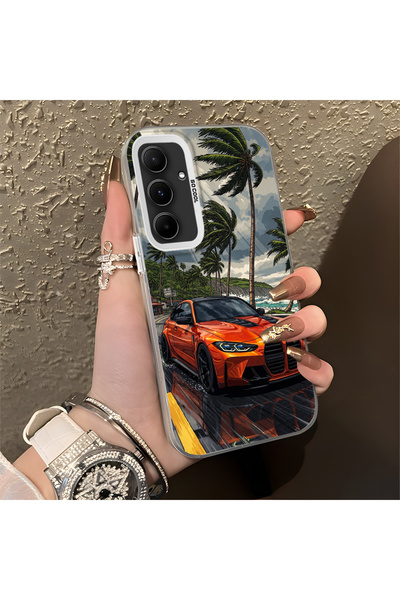 Hontinga حافظة صلبة رفيعة مضادة للسقوط بنمط السيارة الكلاسيكية متوافقة مع هات...