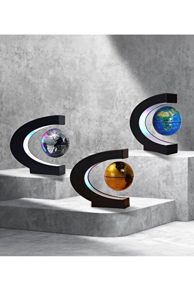 lstri Dekoratif Renkli Led Işıklı Yüzen Küre Şekli Anti Yerçekimi Manyetik Dö...