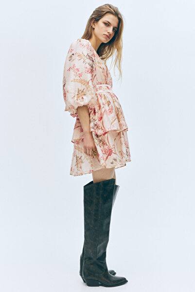 H&M Keten Karışımlı Elbise