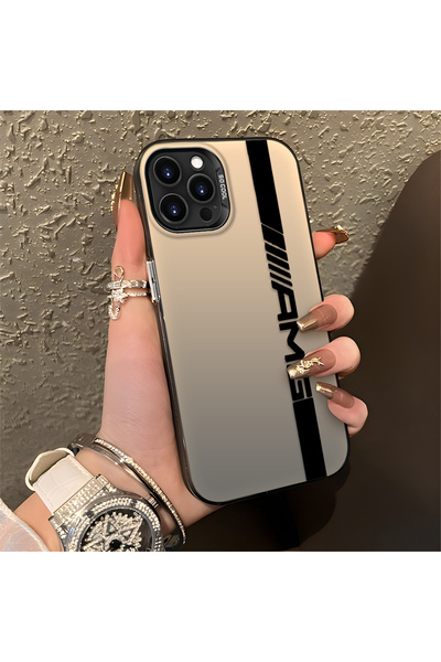 Hontinga حافظة صلبة رفيعة مضادة للسقوط بنمط AMG متوافقة مع هاتف iPhone 15 Pro...