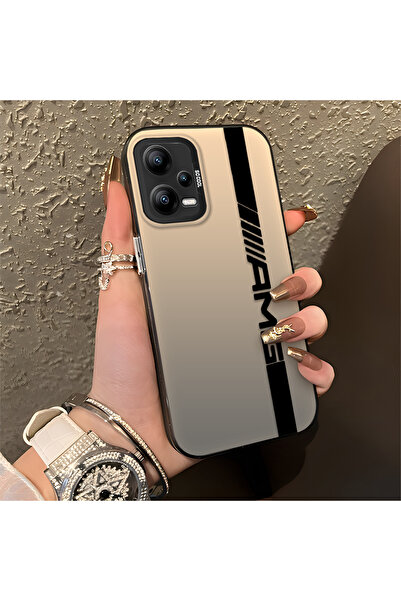 Hontinga حافظة صلبة رفيعة مضادة للسقوط بنمط AMG متوافقة مع هاتف Poco X5 5G