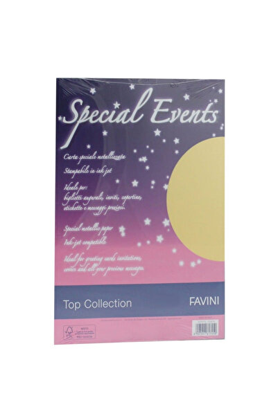 Favini Carton metalizat A4 120g Auriu, Set 20