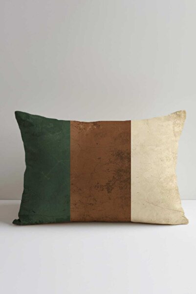 Queen Jera Βίντατζ ριγέ διακοσμητικό κάλυμμα μαξιλαριού |   Πράσινο καφέ με μ...