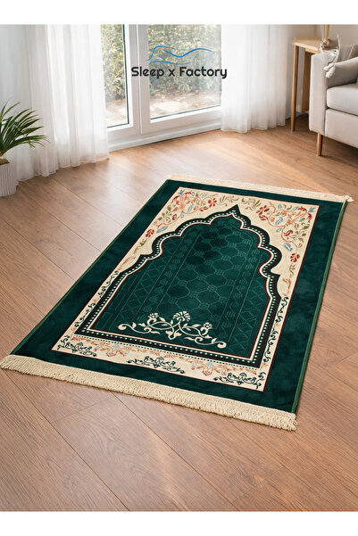 Sleep x Factory Prayer Rug – Padded Soft Velvet Prayer Mat 70 × 110 cm