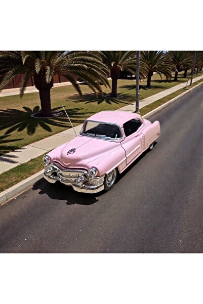 Nostaljik Lezzetler Pembe 1953 Cadillac Serıes 62 Coupe Diecast Çek Bırak Mod...