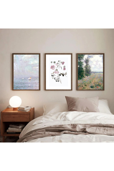 Vetro Design Sakin Sabahlar Ahşap Çerçeveli Poster