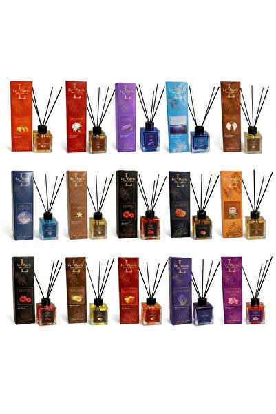 LE PARİS Odorizant de cameră cu bețișoare 120ml Mega Set de 15