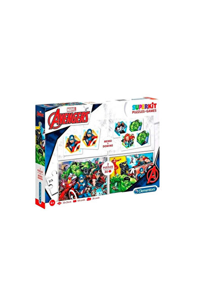 CLEMENTONI , SuperKit, Marvel Avengers, Puzzle, For Boys, 4+ years, 2 x 30 + ...