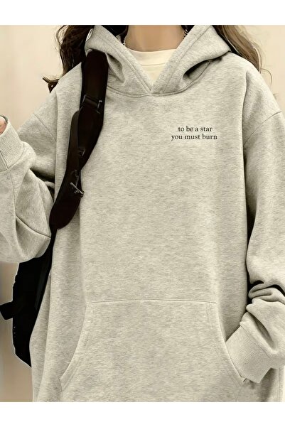 FUFLUNS To Be a Star Oversize Unisex K Hooded Sweatshirt