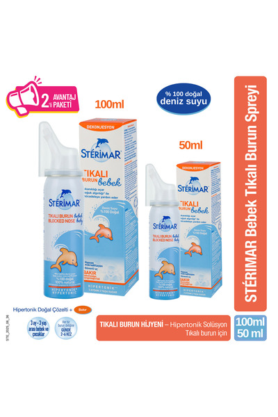 Sterimar 100 ML HYPERTONIC BABY + 50 ML HYPERTONIC BABY