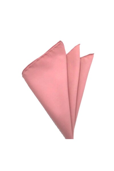 Sade Kravat Gül Kurusu Pembe Ceket Mendili M2013 Pembe