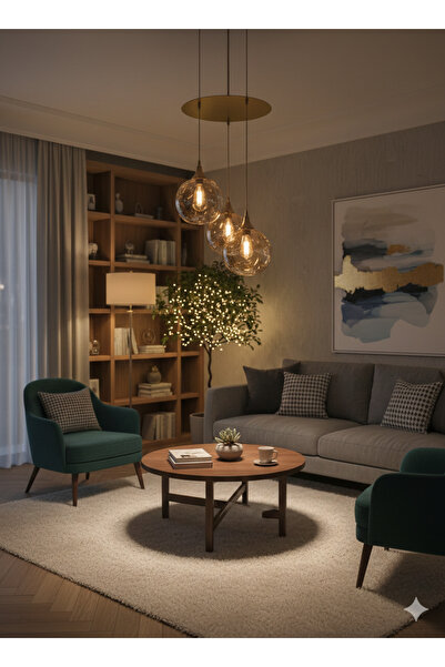 ZM AYDINLATMA EDİSON TARZI 3'LÜ SARKIT MODEL