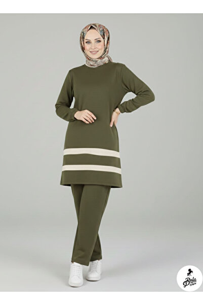 Bala Giyim Women's Garni Detailed Hijab Bottom - Top Set