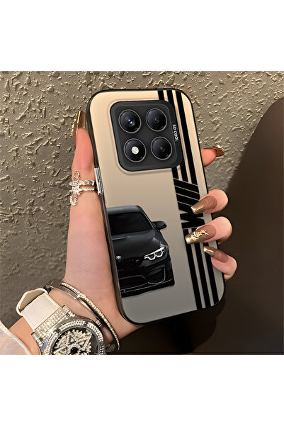 Hontinga Redmi Note 14 Pro 4G ile Uyumlu Anti Düşme İnce Sert kılıf BMW Desenli
