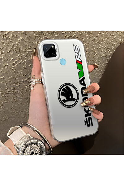 Hontinga حافظة صلبة رفيعة مضادة للسقوط بنمط AMG متوافقة مع Realme C25Y/C21Y