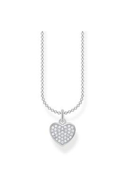 Thomas Sabo KE2046-051-14-L38V Silver Pavé Heart Necklace 36-38 cm Ladies