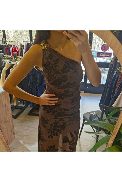 Minası Butik TEK ASKILI TOKALI ELBİSE