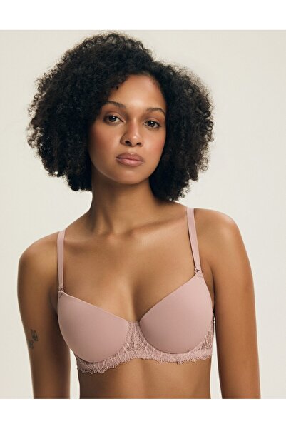 Henderson Classic Push Up Bra Underwired Smooth Cups & Botanical Lace Multiwa...
