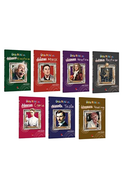 peta kitap Ünlü Dahiler Serisi - 7 Kitap ( Curie-Hawking-Musk-Newton-Pasteur-...