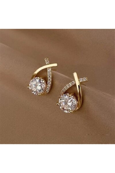 OEM Romance Aurelia Earrings – Eternal Shine with Zirconium and 18K Gold Plated