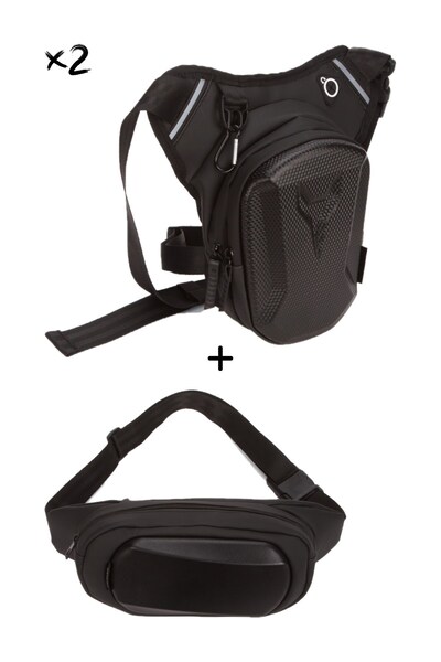 Newish Polo Unısex Motorcu Omuz Bel Bacak Çantası Ve Çapraz Bel Çantası