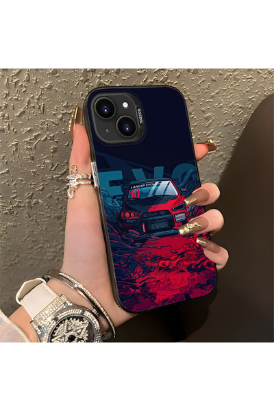 Hontinga iPhone 15 Plus/14 Plus ile Uyumlu klasik araba Desenli Anti Düşme İn...