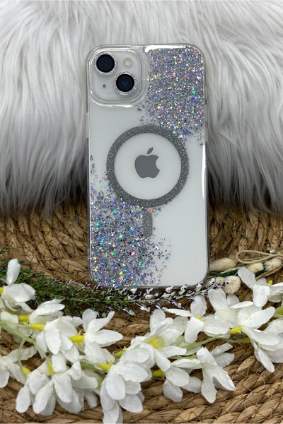 Green Meadow Iphone 15 - 14 -13 Uyumlu Glitter Magsafe Darbe Önleyici Koruyuc...