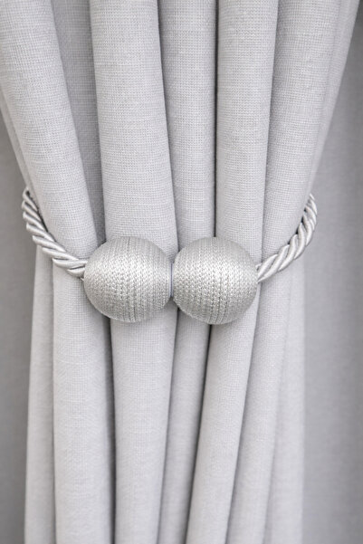 BD beyaz dokuma Magnetic Curtain Collector Accessory Light Gray