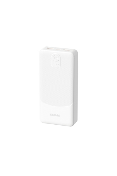 DUDAO K10 Powerbank 10000mAh, Dual USB-A, USB-C, White, 12W