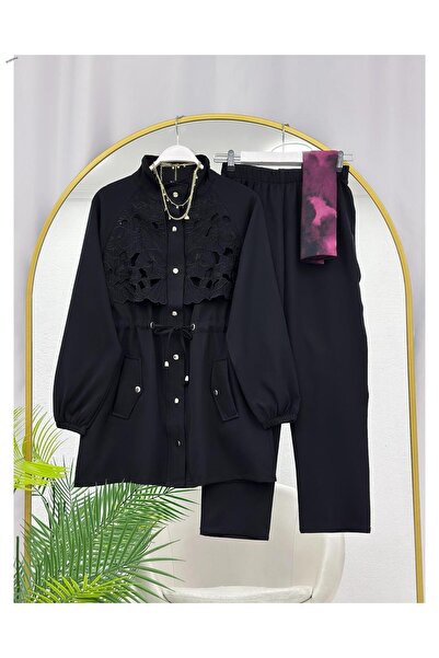 YEDİLALE Workwear Covered Dichyaka Tunic Pants Two-Piece Set [Excluding Shawl]