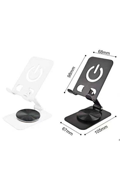 FOXMAG24 Ρυθμιζόμενη βάση τηλεφώνου, περιστροφή 360 μοιρών, μαύρο, 6,8 x 9,8 εκ.