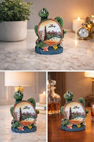 Hd Marketim Kaplumbağa Figürlü Turistik Biblo | Kemer Temalı Masa Üstü Dekor ...