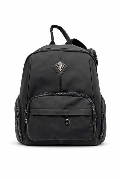 BORNAY 6 Zipper 8 Compartment Waterproof Faux Leather Daily Use Women's Backpack