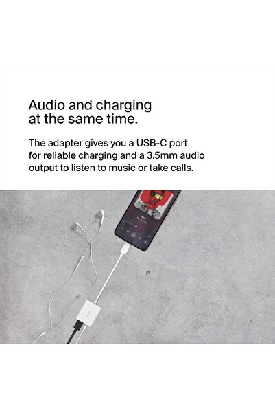 Belkin محول صوت RockStar™ 3.5 ملم + شحن USB-C®