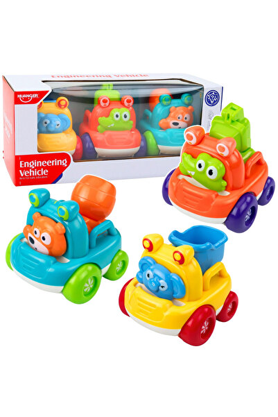 Three top online Set de vehicule de construcții cu animale pentru copii mici