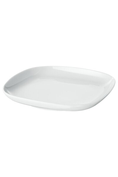 IKEA VÄRDERA Appetizer Plate, White, 18 x 18 cm