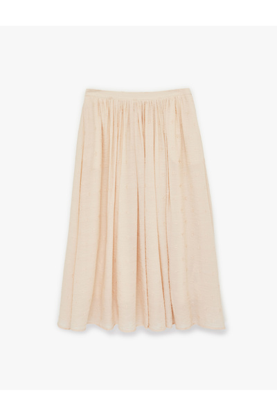 Koton Viscose Fabric Flared Midi Skirt