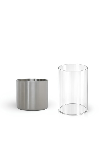 betonmall Masaüstü Şömine Uyumlu Yakıt Haznesi ve Cam Seti | Metal Bioethanol...