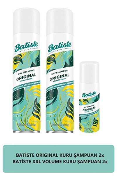 Batiste Orijinal Kuru Şampuan Avantaj Seti – 2 Adet 200 ml + Seyahat Boy