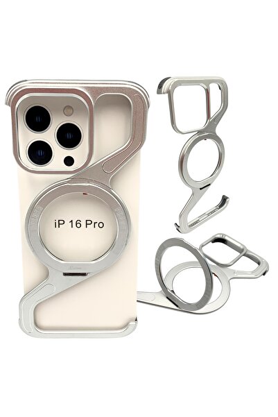 Other Case for Iphone 16 PRO Armored Magsafe Metal Case Titanium Holder